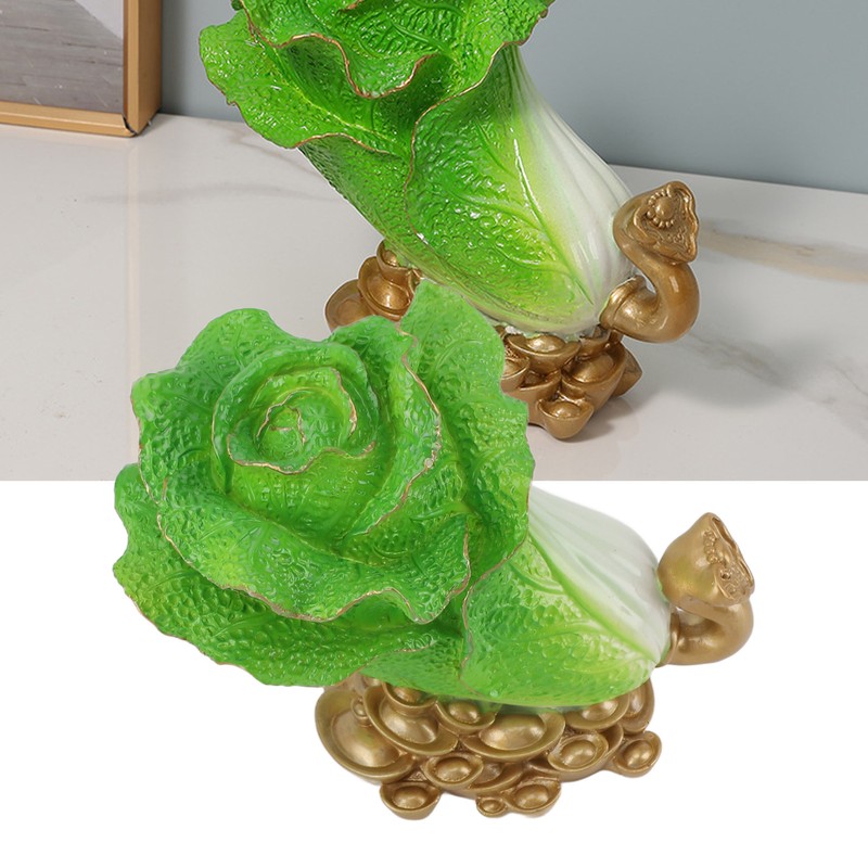 Lucky Cabbage Crafts Chinese Bai Cai Ornament Resin Feng Shui