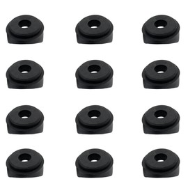 12 Stück Runde PE Federdeckscheiben, Schwarze Konkave Unterlegscheiben Abstandshalter, Hardware Maschinenverschluss zur Befestigung Runder Rohre, 28mm OD x 9mm ID
