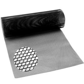 S.fields.inc Mesh Grill Net, Car, Aluminum, Front Bumper Grille Cover, Universal Use, 39.4 x 13.0 inches (100 x 33 cm), 0.4 x 0.8 inches (10 x 20 mm), Black)