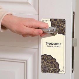 In Session Door Sign for Therapists - 2 Pack (Double Sided) Please Do Not Disturb Door Hanger Sign for Therapy Treatment Consultation PVC Welcome Door Sign 9"x4"