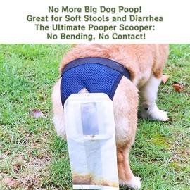 MANON ROSA Wearable Waste Collection Bag for Elderly Dogs - Convenient Dog Poop Scooper and Waste Collection Pants for Senior Pet (Small)