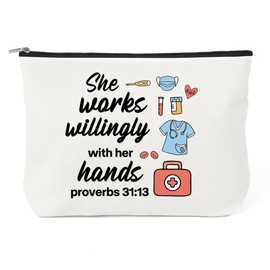 Nurse Gifts - Nurse Appreciation Gifts Emergency Room ICU Nurses Makeup Bag Cosmetic Bag for Purse Travel Toiletry Bags Makeup Pouch Nurses Week Graduation Gift for Nursing Women