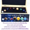 Handcrafted Solar System Model 9 Planets Natural Gemstones Sphere –