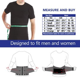 Back Support Belt Back Strap with Stabilising Rods for Pain Reduction and Posture Correction Adjustable Back Support for Men and Women with 4 Rib Stiffeners Height 24 cm X-Small Black