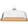 Butter Dish with Glass Lid- 18X12X10CM Clear Butter Tray for