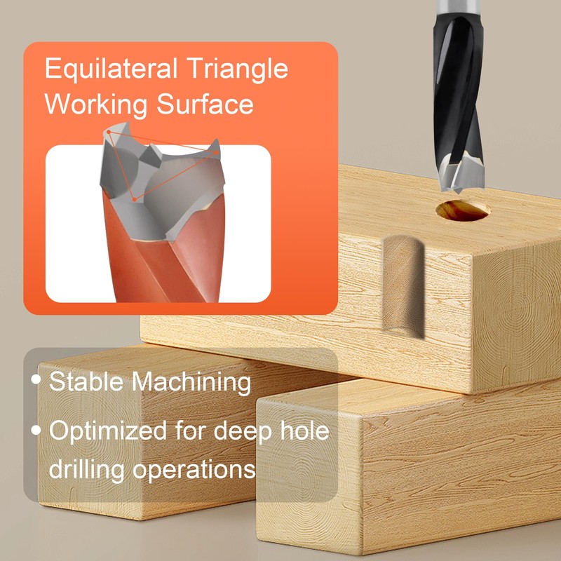 TANOMATE 8mm Diameter Carbide 3 Flute Drills Brad Point Boring