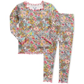 VAENAIT BABY Infant Toddler Kids Modal Pajamas Pjs 2pcs Set Shirring Floral L