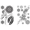 2 Sheets Temporary Feather Tattoo Mandala Tattoo Underboob Tattoo Fake
