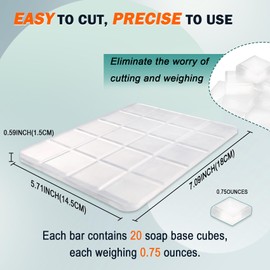 EDSRDRUS 15 Ounces Glycerin Soap Base - Melt and Pour Soap Base for DIY Crafting, Easy to Cut, Vegan and Natural, Moisturizing and Gentle on Skin, Perfect for Soap Making Supplies (Transparent,15 Ounces)