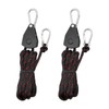Keovoker 2Pack Ratchet Tie Down Straps, 16Ft 3/8" Adjustable Rope