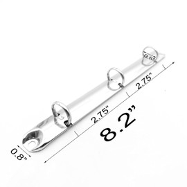 Shuokecrafts 5pcs A5 Half Letter Junior Legal Size Notebook 3 O Rings Binder Mechanism, 15mm Ring Capacity,20mm Base Width,Loose Leaf Binding Spines Combs Replacement Kit for Organizers Planners