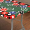 Fun Express 8 Ft. Casino Fitted Rectangle Plastic Tablecloth