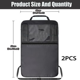 Car Seat Back Protector for Children, Car Seat Organiser with 600D Oxford Fabric, Waterproof Backrest Protection, Car Organiser for Children with Multiple Compartments, Easy to Clean Car Organiser