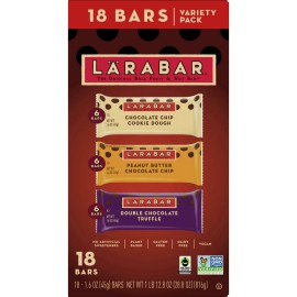 LÄRABAR Larabar Chocolate Variety Pack, Gluten Free Vegan Fruit & Nut Bars, 18 Ct