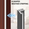 Lunghaa Self-Adhesive Silicone Weatherstripping Door Seal, D-Shaped Weather Strip for