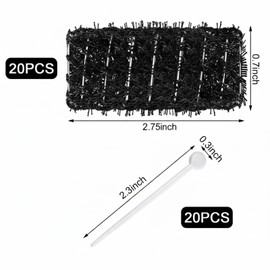 Willbond 20 Pcs Vintage Hair Rollers 2.5" x 0.7" Small Brush Rollers with Picks Black Wire Mesh Curlers Flexible Locking Pins for Women Thin Short Hair Curls Styling Waves Traveling Daily Salon