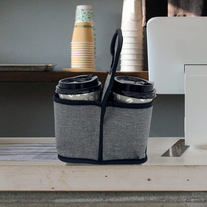 KOSTOO Portable Drink Carrier and Reusable Coffee Cup Holder for