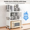 Expandable Microwave Stand, Heavy Duty 3-Tier Adjustable Microwave Oven Rack
