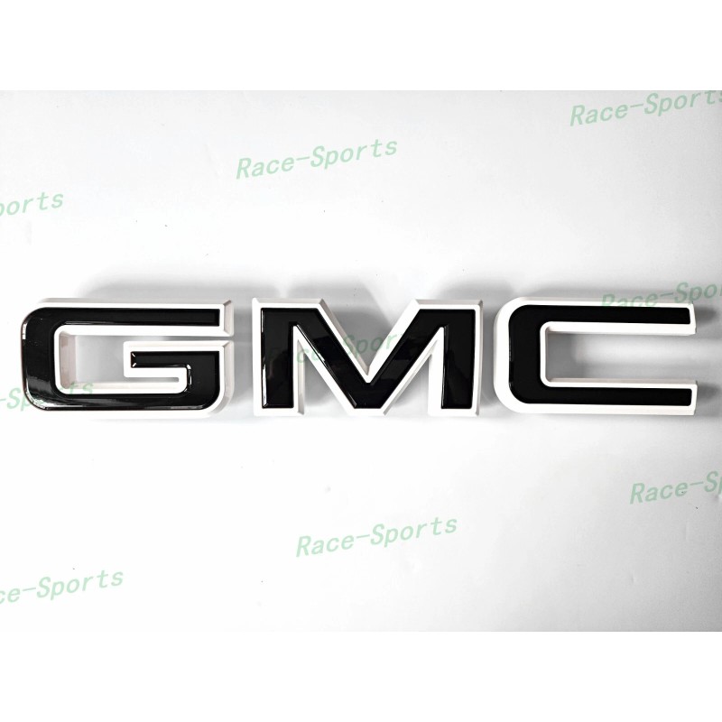 Auto GMC 2PCS Set Front Rear White Black GMC Emblems