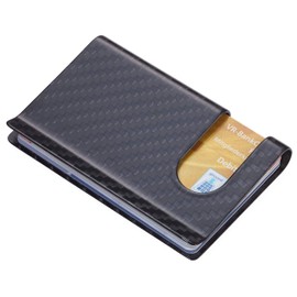 TROIKA Real Carbon Fiber Credit Card Case, Carbon Case, TR-CCA30-CB, Card Case, Card Clip, Black