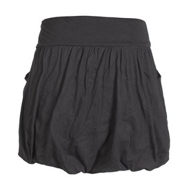 Vishes - Alternative Clothing - Plain Women's Basic Bubble Skirt Organic Cotton Pockets, black