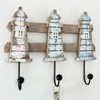 Darthome Rustic Lighthouse Wall Hooks 3 Wooden Hook Coat Keys