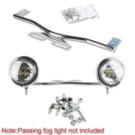 SINLIRU Chrome Universal Motorcycle Passing Lights Mount Bracket Spotlight Bar Driving Fog Turn Signals Light Holder Clamp