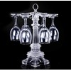 6 Hook Tabletop Glass Eiffel Tower Design Stemware Rack/Rotate 6