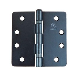 Hinge Outlet Ball Bearing Door Hinges - 4 Inch, 1/4 Inch Radius, Timely Template Arch Hole (Oil Rubbed Bronze, 3 Pack)