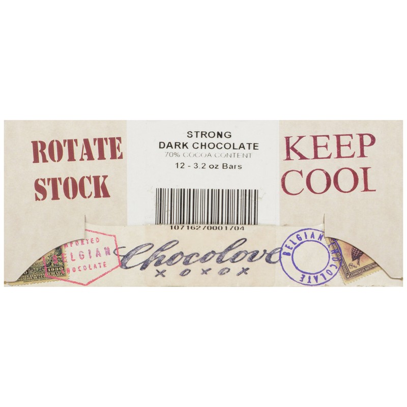 Chocolove Dark Chocolate, Strong 70%, 3.2 Ounce (Pack of 12)
