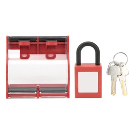 Circuit Breaker Protective Cover Padlock Set Transparent Breaker 4P 25mm Nylon Safety Lockout Kit