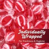Colombina Cinnamon Striped Flavor Discs, Red & White, Bulk Hard