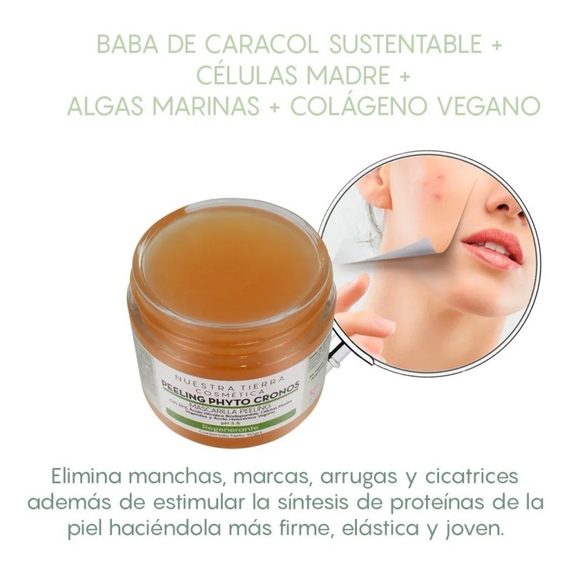 Peeling Con Clulas Madre Y Baba De Caracol Sustentable Tipo