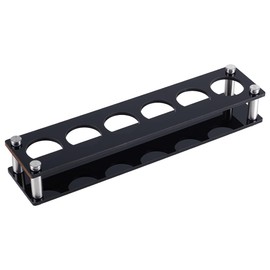 UNICRAFTALE 6 Shot Glass Tray Holder Acrylic Shot Glasses Holder Wine Glass Cup Serving Tray Cups Organizer Holder Black Shot Glass Display for Bar Pub Party Family Gathering