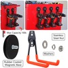 MUTUACTOR 2PC Black Storage Hooks with Anti-Scratch Magnetic Base Heavy