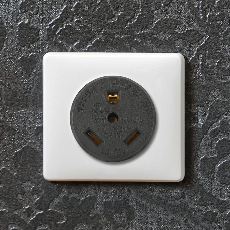 30A RV Outlet 125V 2P Industrial Grade Flush Mount Receptacle
