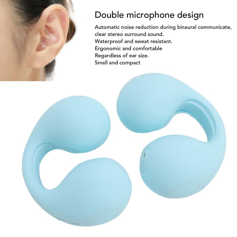Open Ear Bone Conduction Headphones, Bluetooth 5.3 Noise Reduction Touch