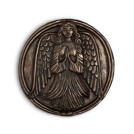 Briomhar Guardian Angel of Home & Family Plaque - Bronze Coated Resin 5 5/8 x 5 5/8 inches Made in Ireland