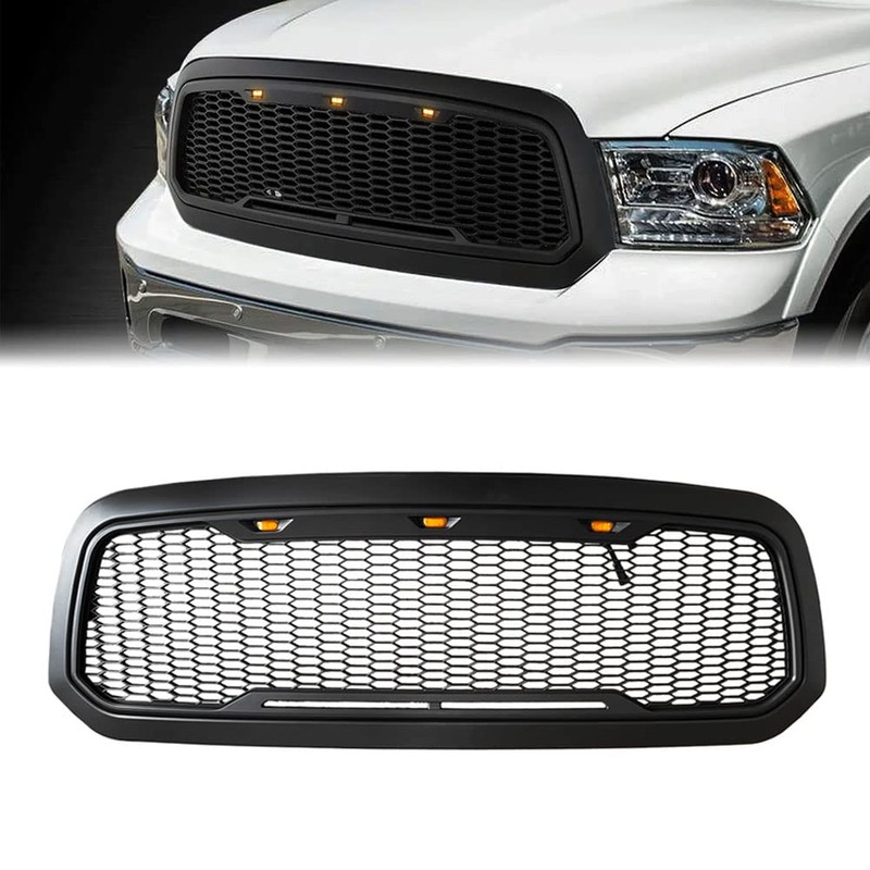 MATMACRO Grille Front Bumper Honeycomb Grill For 2013-2018 Dodge Ram