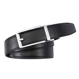 BIGHAS Belt, Buckle, Free Combination, Genuine Leather, Auto Lock, 1.4 inches (35 mm), Men's Single Item, Business Casual, Replacement, Large Size, Durable, Durable, Adjustable Size, Stylish, Golf,