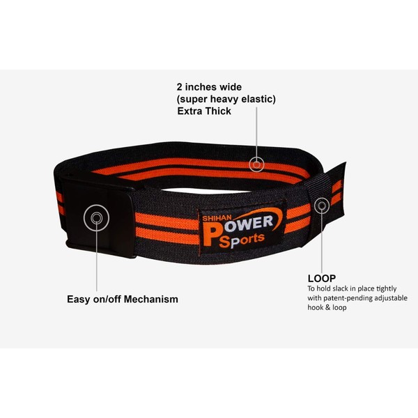 BICEP STRAPS,Harlem-2inch Occlusion Muscle Training Bands - Pair of Blood