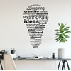 Vinyl Wall Decal Lightbulb Innovate Teamwork Business Office Inspirational Decor