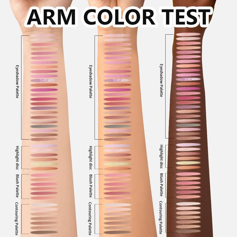 5-Layer Foldable Makeup Palette Book| 67 Pro Shades Contour, Blush,
