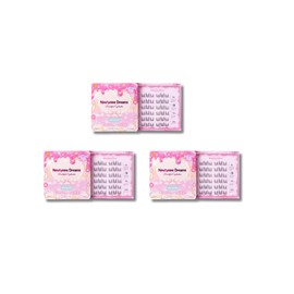 Ninetynine Dreams No Glue Blossom Self-Adhesive Lashes, 9-13mm Length, C++ Curl, Synthetic Fibers, Beginner Friendly Daily Soft Self Adhesive Band cluster Style (3 Packs)