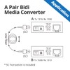 10Gtek a Pair of Gigabit Bidi Fiber to Ethernet Media