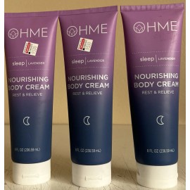 ohme 3 Tubes OHME Sleep Lavender Nourishing Body Cream Rest & Relieve 8 Fl Oz Each