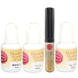 Business Support Shop Non-Irritating Glue 5.0ml Reinforcement Primer and Crying Mascara Selectable Complete Set for Eyelash Ecs Self (BSS No-Stimulating Glue 5.0ml + Reinforcement Primer + Crying
