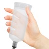 Hohopeti 4pcs Split Replaceable Airbrush Cups Clear Plastic Paint Containers
