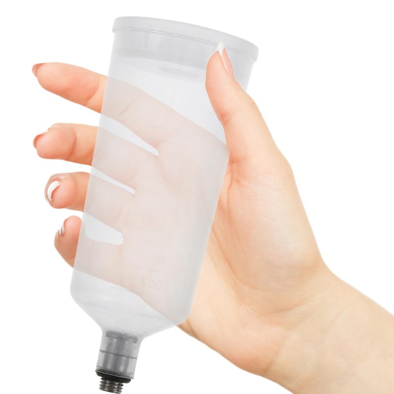 Hohopeti 4pcs Split Replaceable Airbrush Cups Clear Plastic Paint Containers