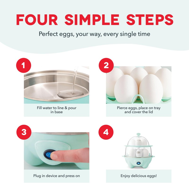 Dash Deluxe Egg Cooker - Boiler, Poacher & Steamer -